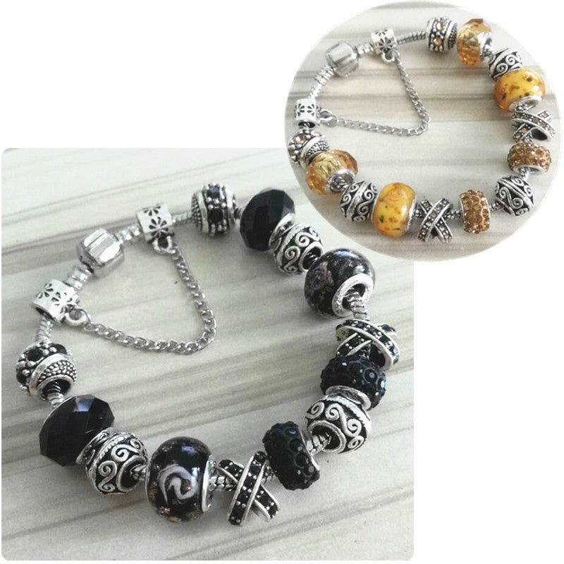Pulsera de Cuentas de Vidrio DIY - Joyería de Moda Creativa