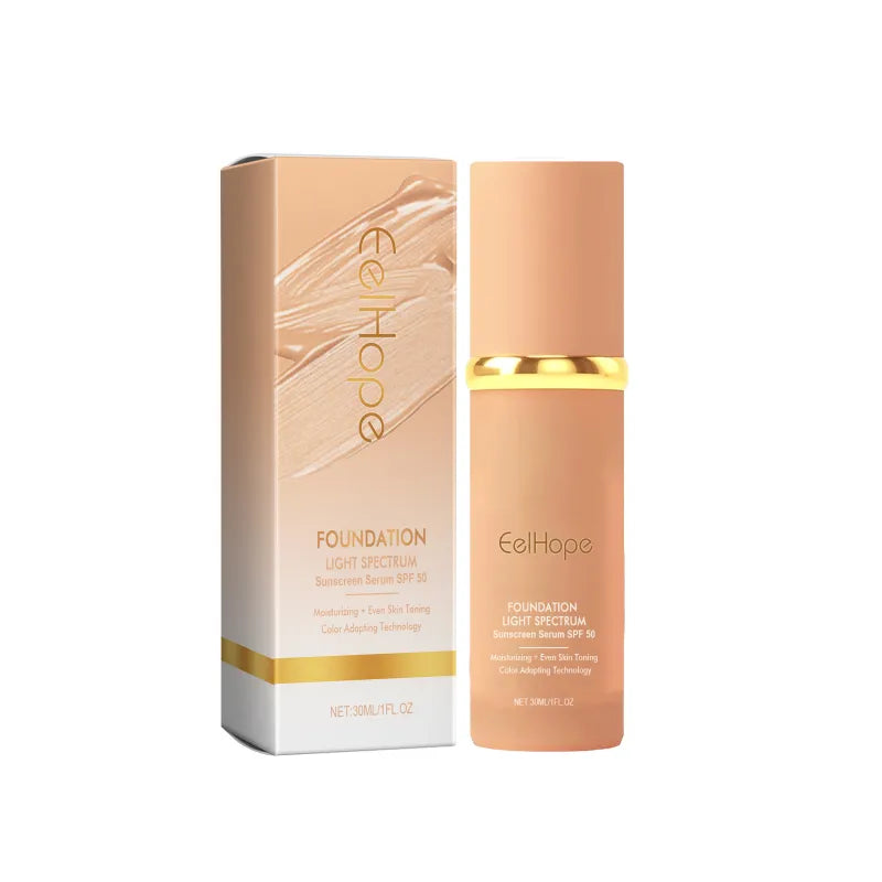 Base de Maquillaje Líquida con Cambio de Temperatura, Natural, Ligera, Corrector y Hidratante