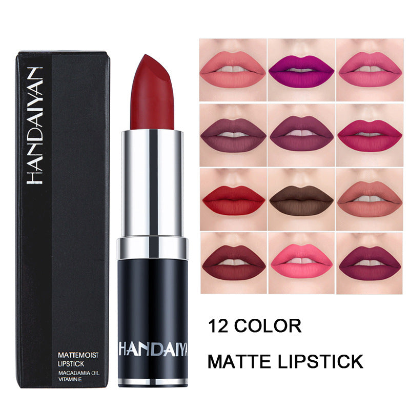 Brillo de Labios de Terciopelo Mate en Tonos Rojo Marrón Púrpura