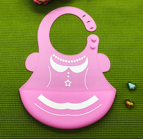 Baberos de Silicona Impermeables y Ajustables con Dibujos Animados para Niños