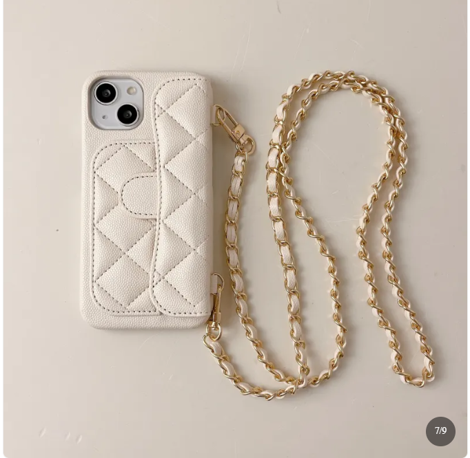 Funda para Teléfono con Cuerda Cruzada y Portatarjetas