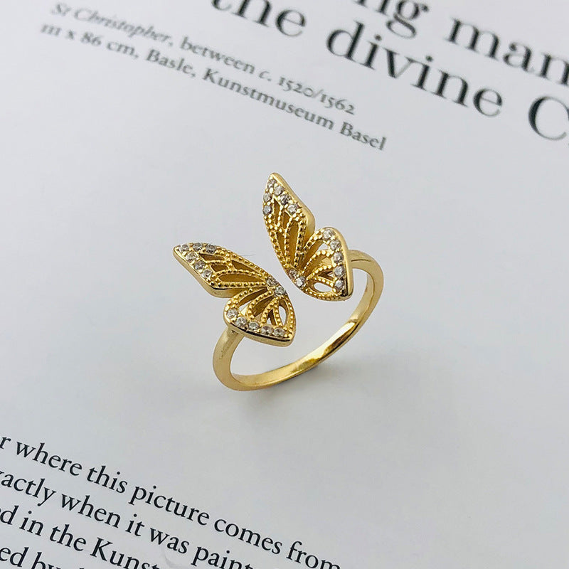 Anillo de Mariposa en Plata S925 con Diseño Ajustable